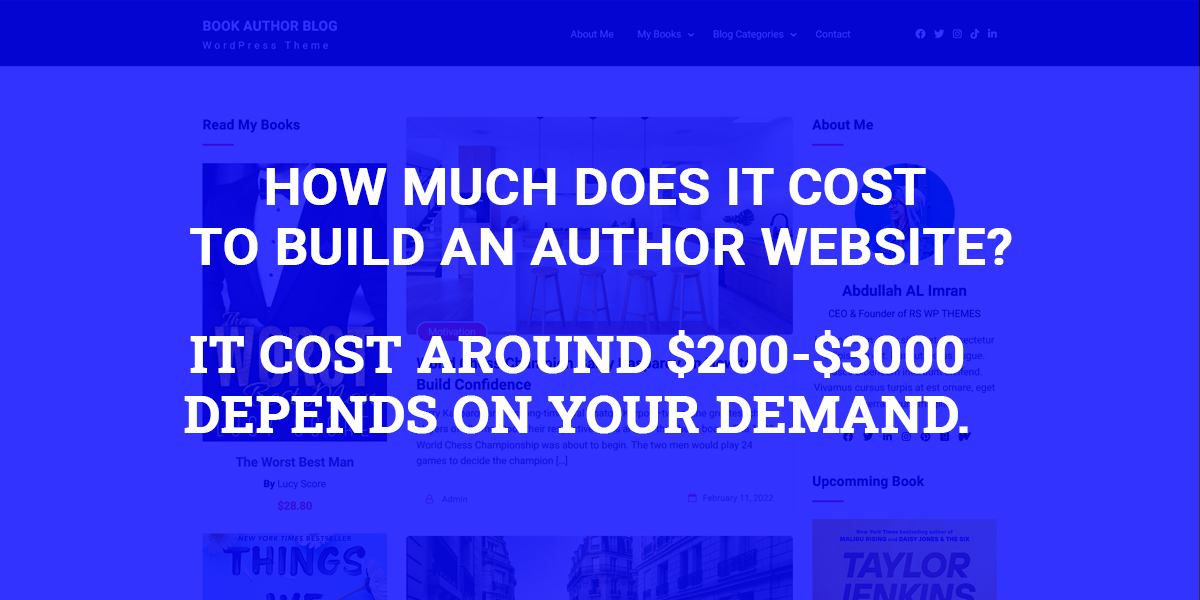 how much does it cost to build an author website?