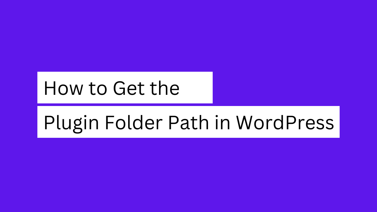 How to Get the Plugin Folder Path in WordPress