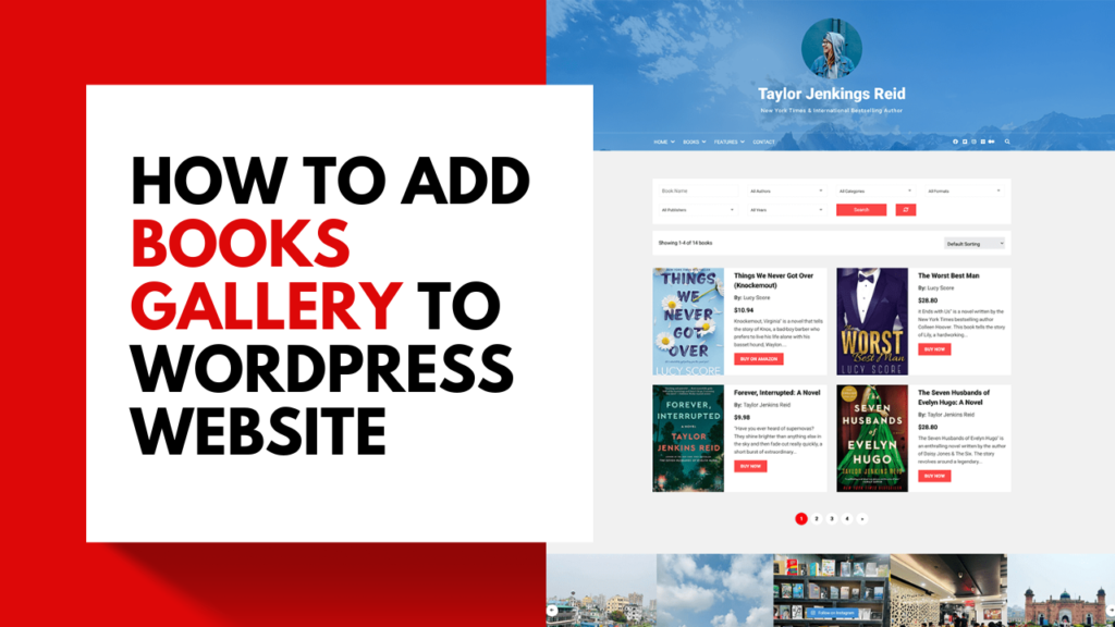 How to add books gallery to WordPress website