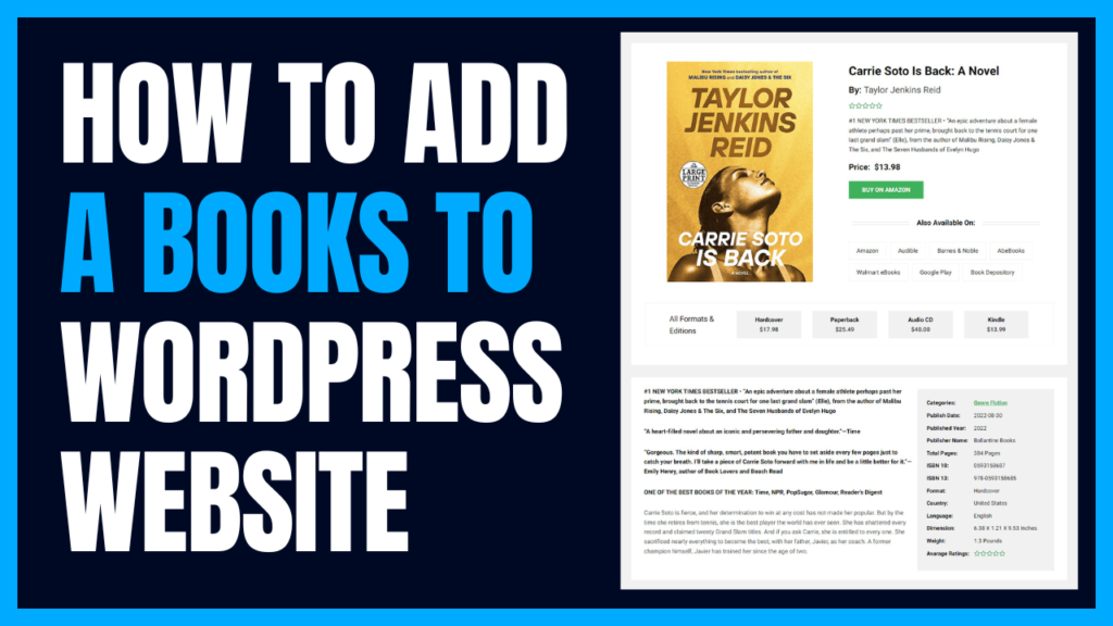 How To Add Books To A WordPress Website