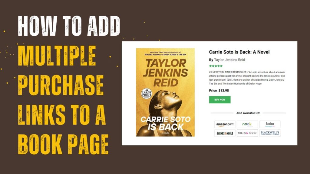How To Add Multiple Purchase Links To A Book Page