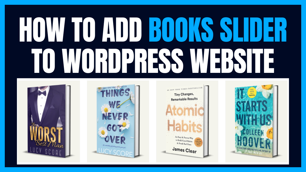 How to add a book slider to a WordPress website