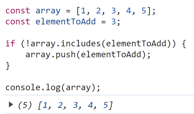 how-to-add-element-to-array-if-not-exists-javascript