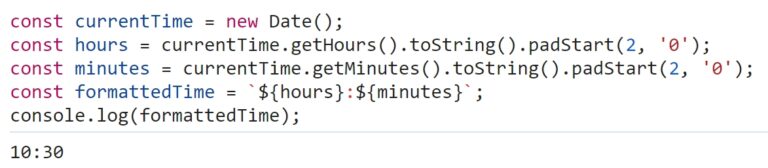 How to Get Current Time in 24-Hour Format in JavaScript
