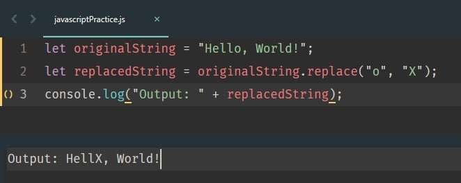 Replace Single Characters From a String In Javascript