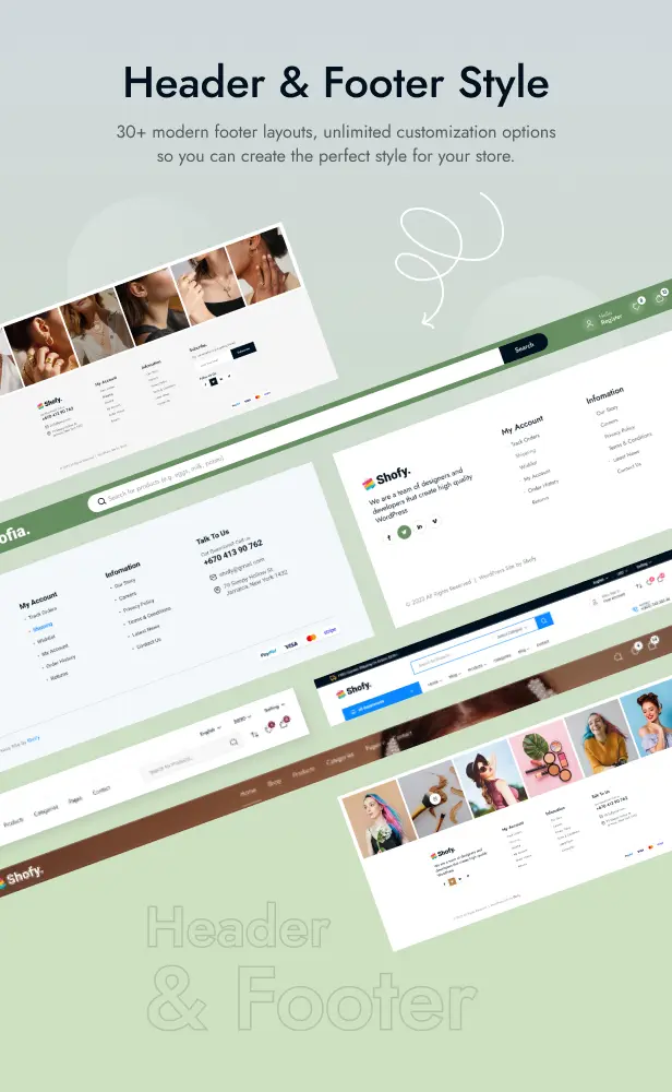 Shofy Multipurpose WooCommerce Theme Header & Footer Layouts