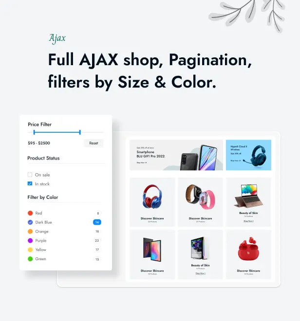 Shofy Multipurpose WooCommerce Theme Ajax Feature