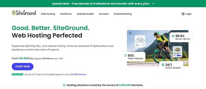 SiteGround Hosting for authors