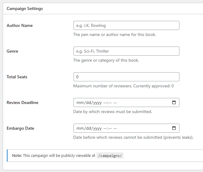Campaign Editor Settings Meta