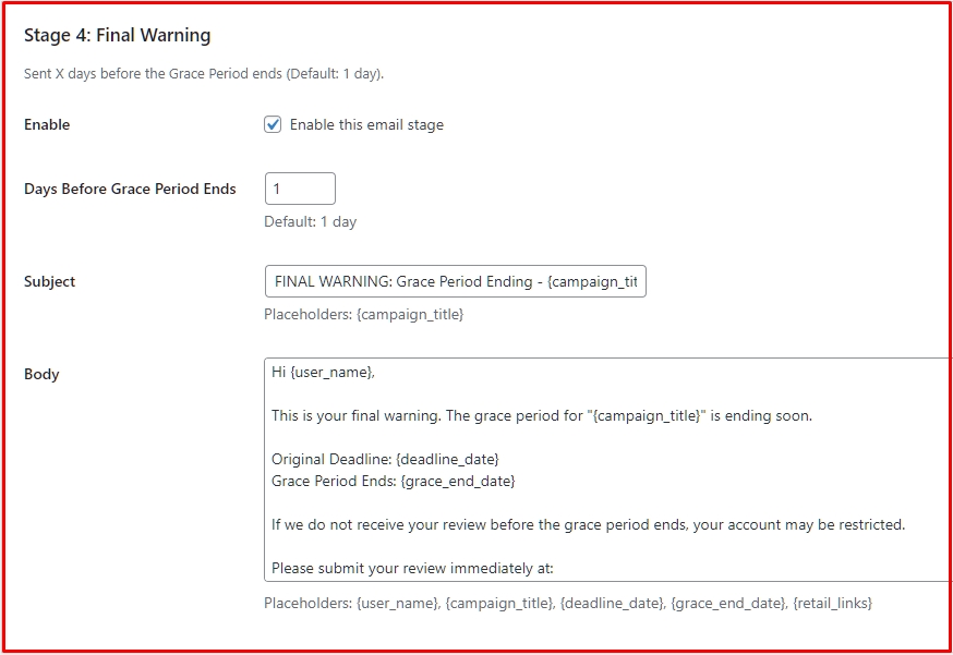 rs arc manader final reminder